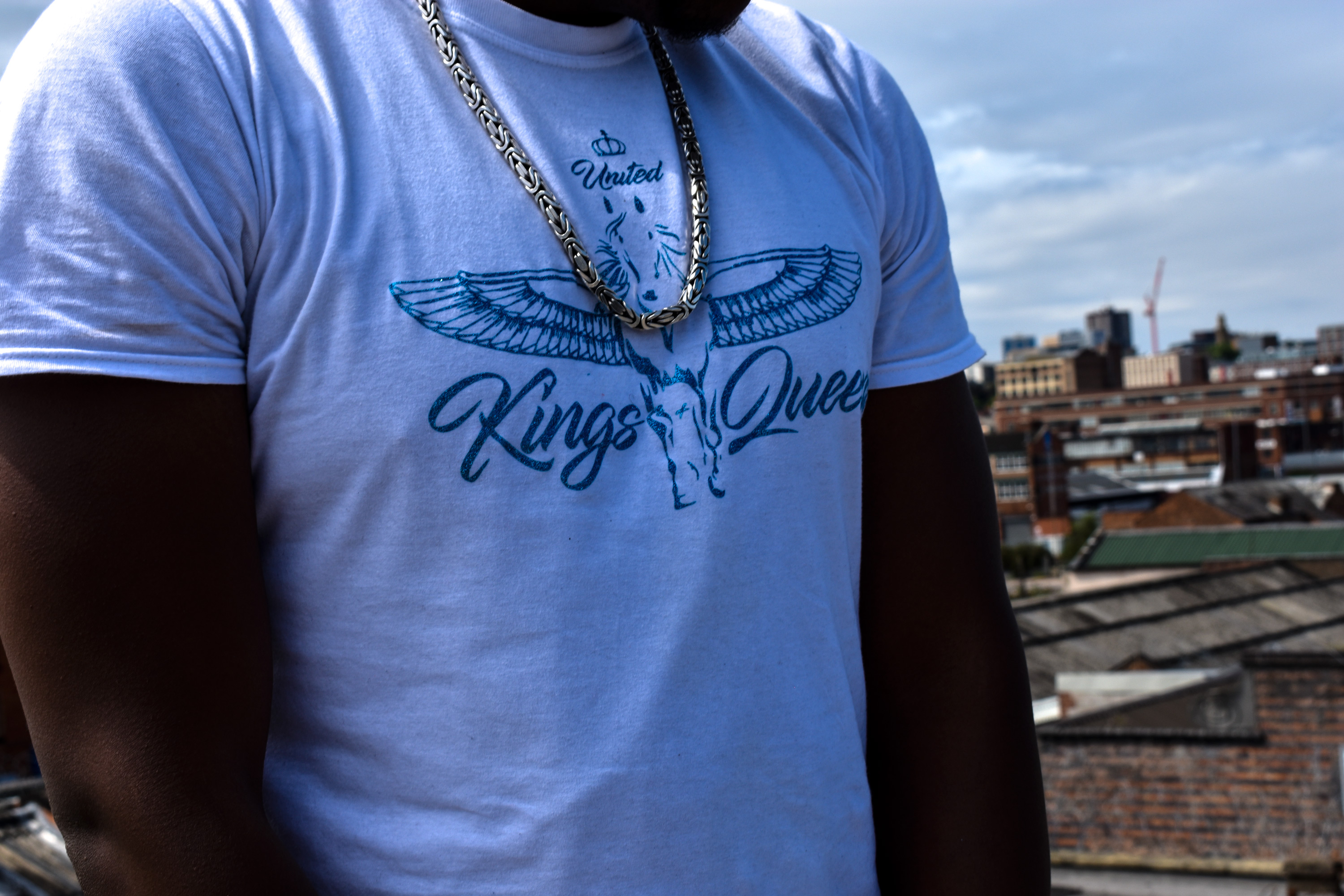 Blue and white united kings and queens Tee
